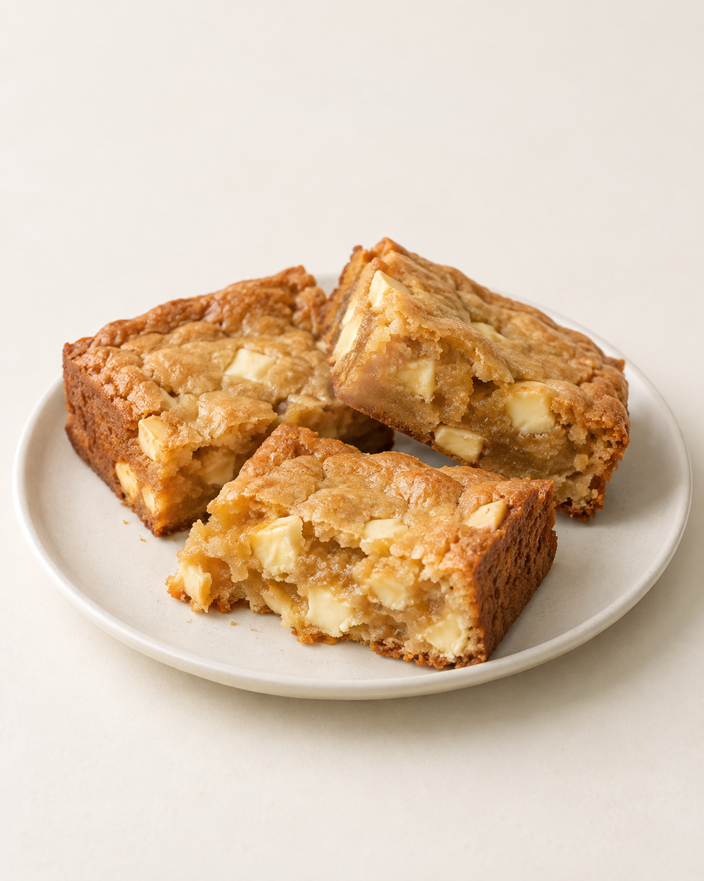 White Chocolate Blondie Bars — bakedBROWN menu photograph